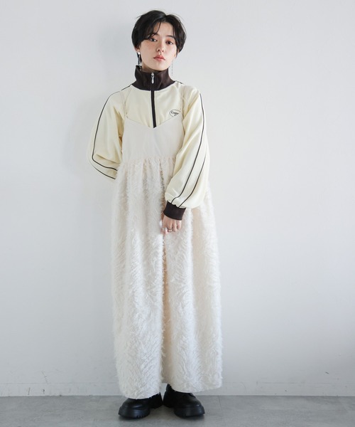 RAGEBLUE（レイジブルー）の「フリンジキャミワンピース（ワンピース・レディース・ホワイト/ブラック・FREE）」の11枚目の写真