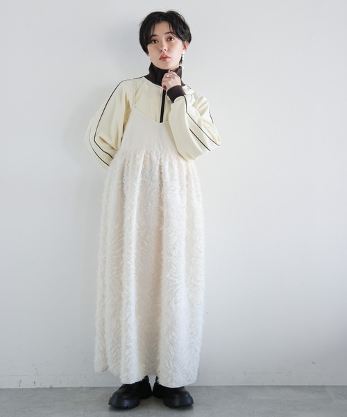 RAGEBLUE（レイジブルー）の「フリンジキャミワンピース（ワンピース・レディース・ホワイト/ブラック・FREE）」の12枚目の写真