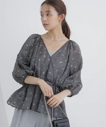 NANO universe（ナノユニバース）の「前後2WAY表面変化シアープリントブラウス（シャツ/ブラウス）」