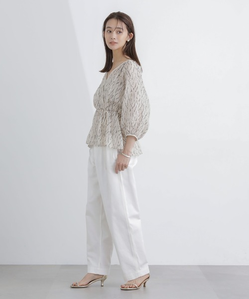 【セール】前後2WAY表面変化シアープリントブラウス（シャツ/ブラウス）｜nano･universe（ナノユニバース）