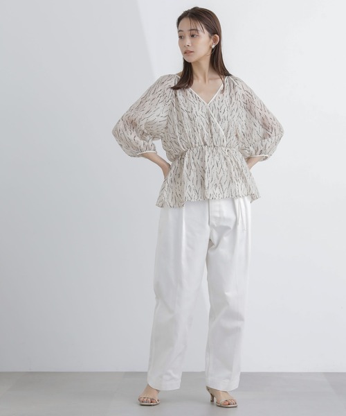 【セール】前後2WAY表面変化シアープリントブラウス（シャツ/ブラウス）｜nano･universe（ナノユニバース）