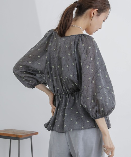 【セール】前後2WAY表面変化シアープリントブラウス（シャツ/ブラウス）｜nano･universe（ナノユニバース）