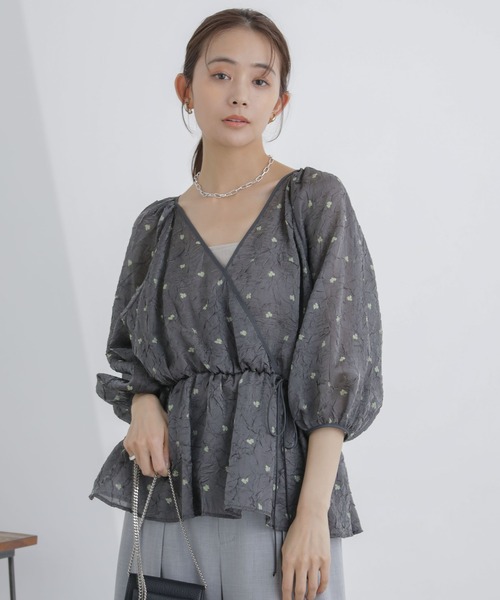 【セール】前後2WAY表面変化シアープリントブラウス（シャツ/ブラウス）｜nano･universe（ナノユニバース）