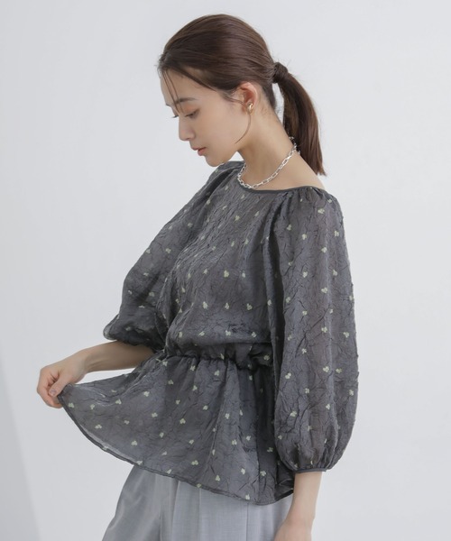 【セール】前後2WAY表面変化シアープリントブラウス（シャツ/ブラウス）｜nano･universe（ナノユニバース）