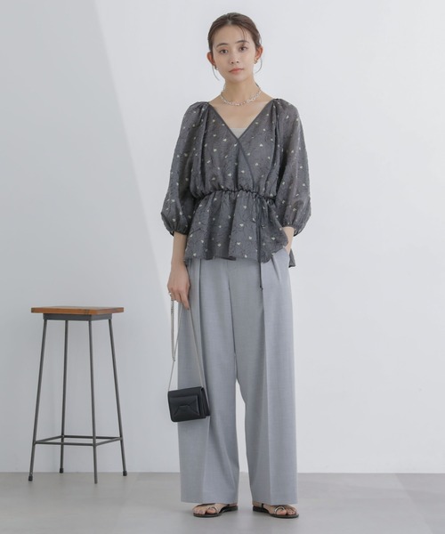 【セール】前後2WAY表面変化シアープリントブラウス（シャツ/ブラウス）｜nano･universe（ナノユニバース）