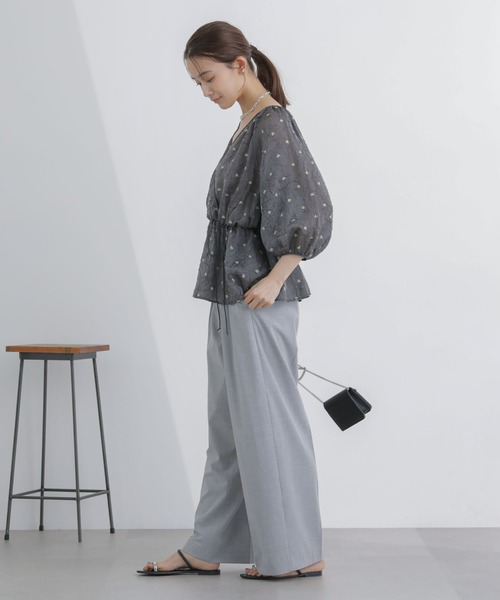 【セール】前後2WAY表面変化シアープリントブラウス（シャツ/ブラウス）｜nano･universe（ナノユニバース）