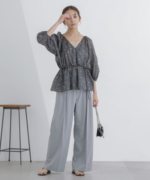 【セール】前後2WAY表面変化シアープリントブラウス（シャツ/ブラウス）｜nano･universe（ナノユニバース）