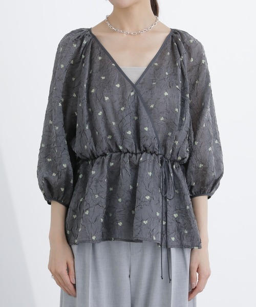 【セール】前後2WAY表面変化シアープリントブラウス（シャツ/ブラウス）｜nano･universe（ナノユニバース）