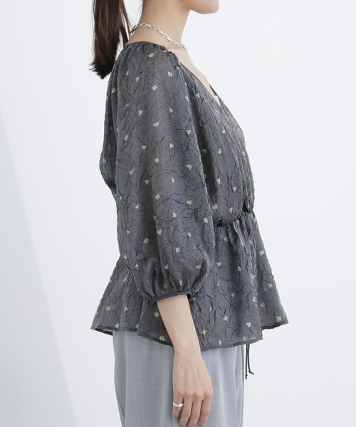 【セール】前後2WAY表面変化シアープリントブラウス（シャツ/ブラウス）｜nano･universe（ナノユニバース）