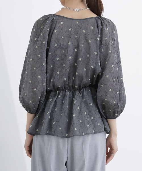 【セール】前後2WAY表面変化シアープリントブラウス（シャツ/ブラウス）｜nano･universe（ナノユニバース）