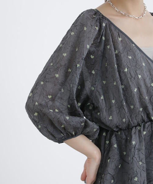 【セール】前後2WAY表面変化シアープリントブラウス（シャツ/ブラウス）｜nano･universe（ナノユニバース）