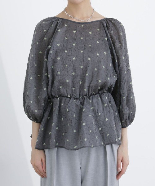 【セール】前後2WAY表面変化シアープリントブラウス（シャツ/ブラウス）｜nano･universe（ナノユニバース）