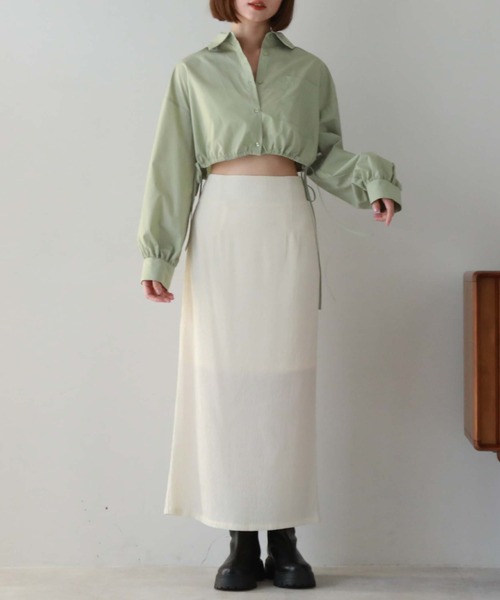 archives（アルシーヴ）の「ウェーブ楊柳タイトスカート（スカート・レディース・ブルー/ブラック/アイボリー/グリーン・MEDIUM）」の22枚目の写真