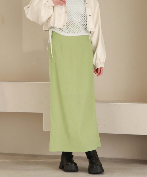 archives（アルシーヴ）の「ウェーブ楊柳タイトスカート（スカート・レディース・ブルー/ブラック/アイボリー/グリーン・MEDIUM）」の12枚目の写真