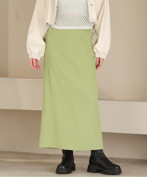 archives（アルシーヴ）の「ウェーブ楊柳タイトスカート（スカート・レディース・ブルー/ブラック/アイボリー/グリーン・MEDIUM）」の9枚目の写真