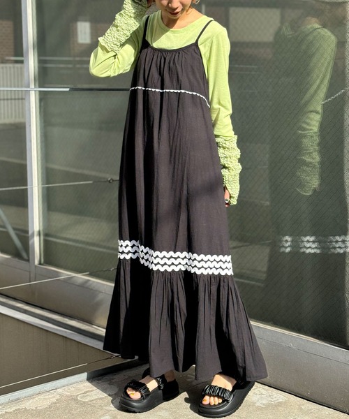 CIAOPANIC（チャオパニック）の「INDIAうねうねティアードキャミ