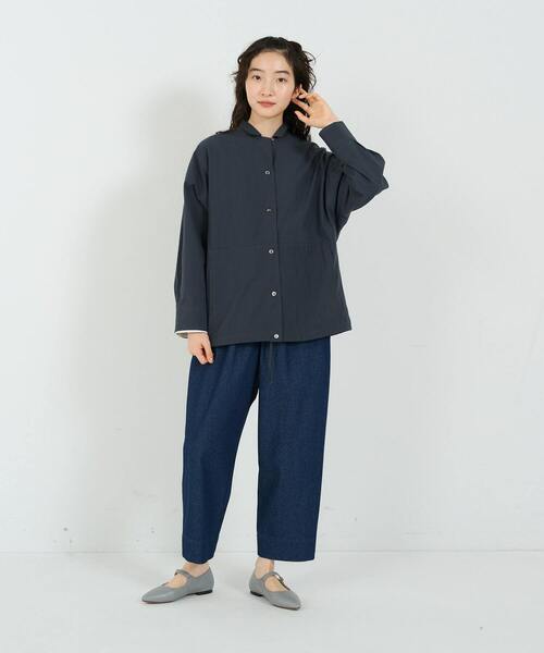 conges payes ADIEU TRISTESSE(コンジェ ペイエ アデュートリステス)の「タイプライターシャーリングシャツ(シャツ/ブラウス・レディース・ブルー/チャコールグレー/ベージュ・38)」の16枚目の写真