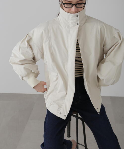 FREE'S MART（フリーズマート）の「中綿スタンドブルゾン（ブルゾン・レディース・ホワイト/ブラック/カーキ・FREE）」の2枚目の写真