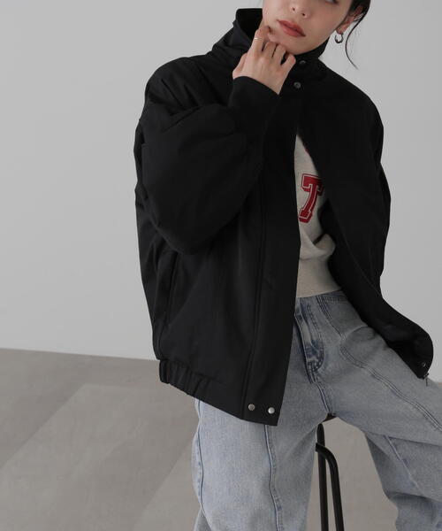 FREE'S MART（フリーズマート）の「中綿スタンドブルゾン（ブルゾン・レディース・ホワイト/ブラック/カーキ・FREE）」の6枚目の写真