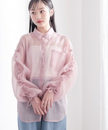 シャーリングスリーブ シアーシャツ(140cm~160cm)