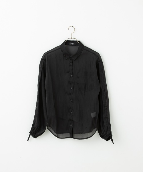 BISKEE（ビスキー）の「シャーリングスリーブ シアーシャツ(140cm~160cm)（シャツ/ブラウス・キッズ・ピンク/ブラック・140cm/160cm/150cm）」の15枚目の写真