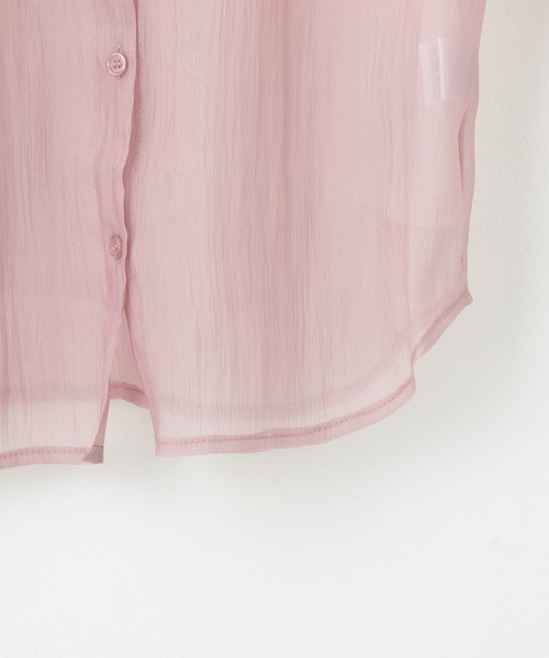 BISKEE（ビスキー）の「シャーリングスリーブ シアーシャツ(140cm~160cm)（シャツ/ブラウス・キッズ・ピンク/ブラック・140cm/160cm/150cm）」の11枚目の写真