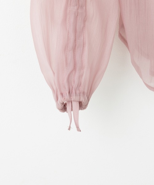 BISKEE（ビスキー）の「シャーリングスリーブ シアーシャツ(140cm~160cm)（シャツ/ブラウス・キッズ・ピンク/ブラック・140cm/160cm/150cm）」の4枚目の写真