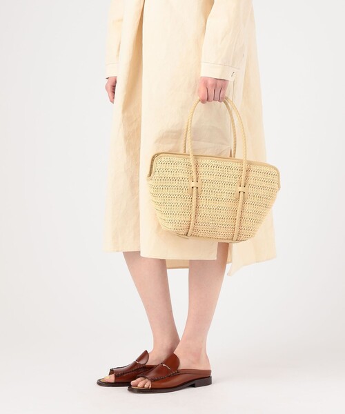 【極美品】ＨＥＲＥＵ　ヘリュー　ボンボンバッグ　ラフィア HEREU／ヘリュー】ボンボンバッグラフィア