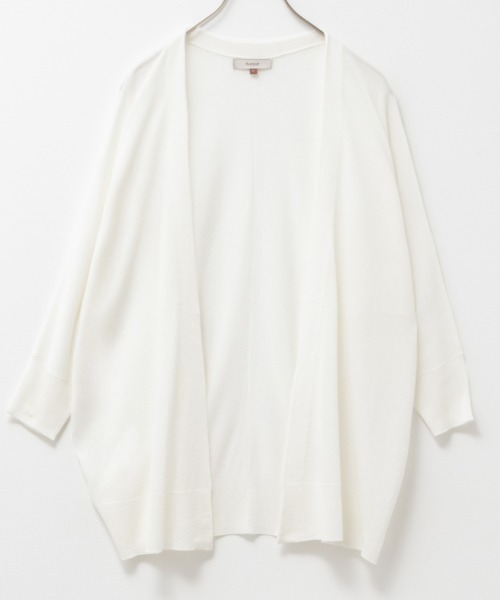 HusHusH(ハッシュアッシュ)の「HusHusH ハッシュアッシュ リネンライク着流しカーディガン(カーディガン/ボレロ・レディース・イエロー系その他/ネイビー/ホワイト・M/L/S)」の9枚目の写真