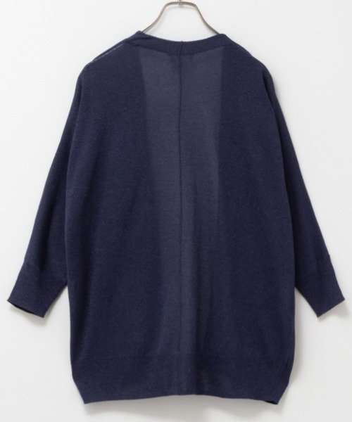 HusHusH(ハッシュアッシュ)の「HusHusH ハッシュアッシュ リネンライク着流しカーディガン(カーディガン/ボレロ・レディース・イエロー系その他/ネイビー/ホワイト・M/L/S)」の11枚目の写真