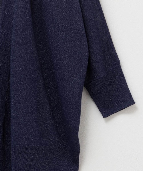 HusHusH(ハッシュアッシュ)の「HusHusH ハッシュアッシュ リネンライク着流しカーディガン(カーディガン/ボレロ・レディース・イエロー系その他/ネイビー/ホワイト・M/L/S)」の13枚目の写真