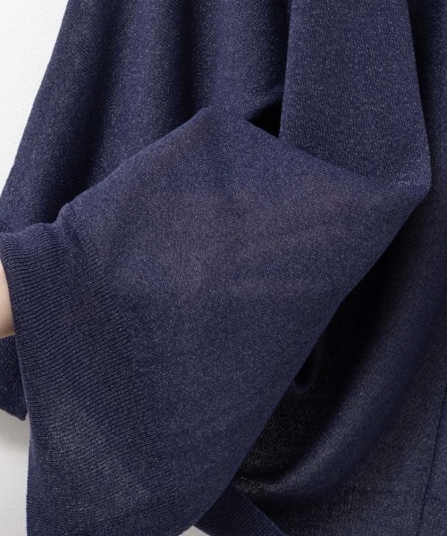 HusHusH(ハッシュアッシュ)の「HusHusH ハッシュアッシュ リネンライク着流しカーディガン(カーディガン/ボレロ・レディース・イエロー系その他/ネイビー/ホワイト・M/L/S)」の15枚目の写真