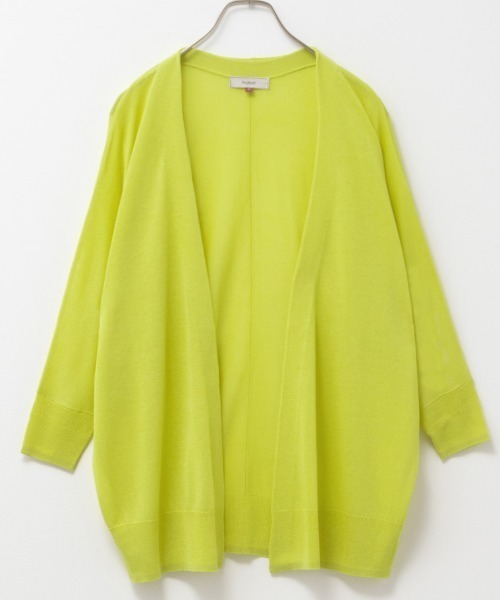 HusHusH(ハッシュアッシュ)の「HusHusH ハッシュアッシュ リネンライク着流しカーディガン(カーディガン/ボレロ・レディース・イエロー系その他/ネイビー/ホワイト・M/L/S)」の16枚目の写真