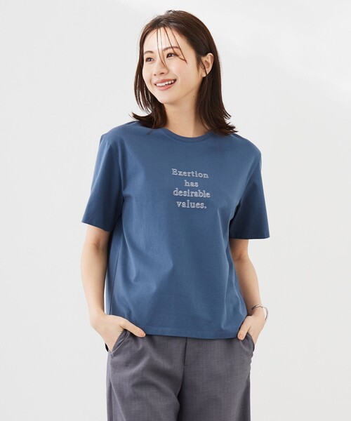 J.PRESS(ジェイプレス)の「ロゴTシャツ(Tシャツ/カットソー・レディース・ダルブルー系/オレンジ系/ホワイト系/ブラック系1・LARGE/MEDIUM)」の3枚目の写真