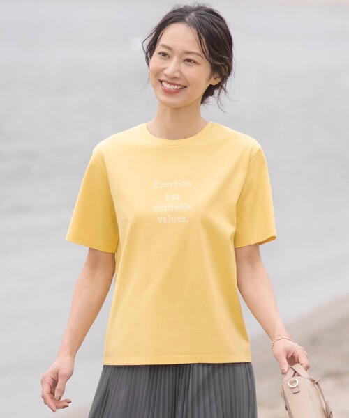 J.PRESS(ジェイプレス)の「ロゴTシャツ(Tシャツ/カットソー・レディース・ダルブルー系/オレンジ系/ホワイト系/ブラック系1・LARGE/MEDIUM)」の4枚目の写真