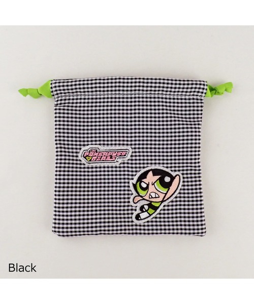 FLAPPER(フラッパー)の「The Powerpuff Girls×Flapperアップリケ巾着ポーチ(ポーチ・レディース・ブラック/イエロー/ピンク・FREE)」の4枚目の写真