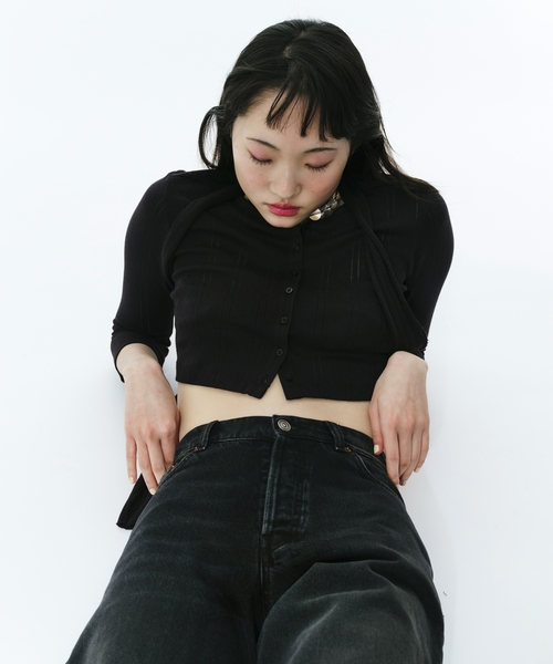 Charles Chaton（シャルルシャトン）の「BETHANY Jeans MID BLACK │ HAIKURE（デニムパンツ・レディース・ブラック・23/24）」の2枚目の写真