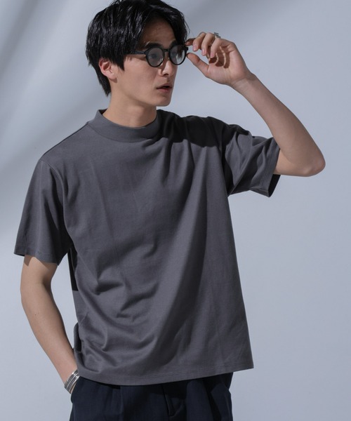 NANO universe（ナノユニバース）の「Anti Soaked(R)汗染み防止 モックネックTシャツ（Tシャツ/カットソー・メンズ・ホワイト/チャコール/ブラック・L/M/XL/S）」の11枚目の写真