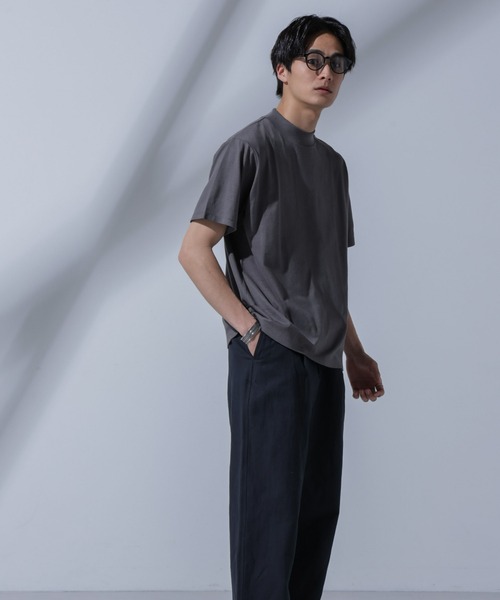 NANO universe（ナノユニバース）の「Anti Soaked(R)汗染み防止 モックネックTシャツ（Tシャツ/カットソー・メンズ・ホワイト/チャコール/ブラック・L/M/XL/S）」の12枚目の写真