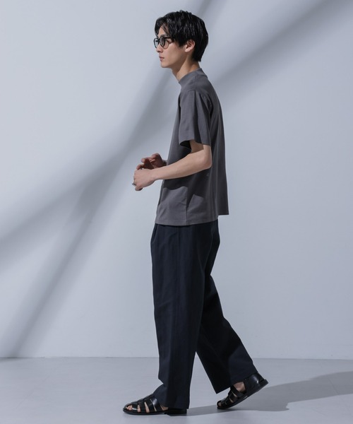 NANO universe（ナノユニバース）の「Anti Soaked(R)汗染み防止 モックネックTシャツ（Tシャツ/カットソー・メンズ・ホワイト/チャコール/ブラック・L/M/XL/S）」の14枚目の写真