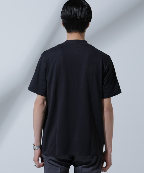 NANO universe（ナノユニバース）の「Anti Soaked(R)汗染み防止 モックネックTシャツ（Tシャツ/カットソー・メンズ・ホワイト/チャコール/ブラック・L/M/XL/S）」の18枚目の写真