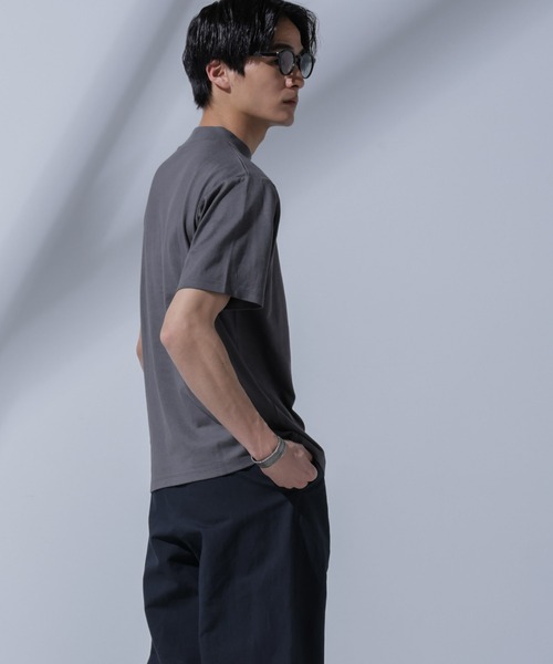 NANO universe（ナノユニバース）の「Anti Soaked(R)汗染み防止 モックネックTシャツ（Tシャツ/カットソー・メンズ・ホワイト/チャコール/ブラック・L/M/XL/S）」の10枚目の写真