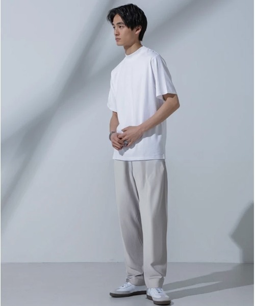 NANO universe（ナノユニバース）の「Anti Soaked(R)汗染み防止 モックネックTシャツ（Tシャツ/カットソー・メンズ・ホワイト/チャコール/ブラック・L/M/XL/S）」の7枚目の写真