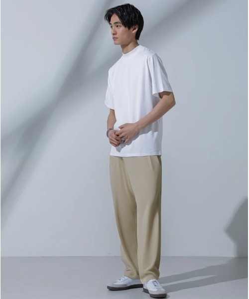 NANO universe（ナノユニバース）の「Anti Soaked(R)汗染み防止 モックネックTシャツ（Tシャツ/カットソー・メンズ・ホワイト/チャコール/ブラック・L/M/XL/S）」の8枚目の写真