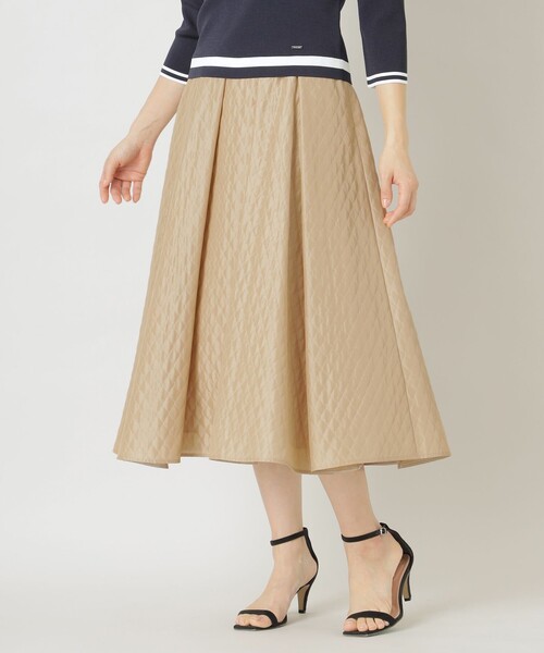【セール】キルティングライクジャカード タックスカート（スカート）｜TO BE CHIC（トゥー ビー シック）
