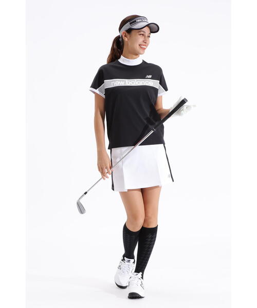 New Balance Golf(ニューバランスゴルフ)の「【new balance golf】接触冷感 フレンチスリーブ モックネック プルオーバー (WOMENS SPORT)(Tシャツ/カットソー・レディース・ブラック/ホワイト・LARGE/MEDIUM/SMALL)」の4枚目の写真