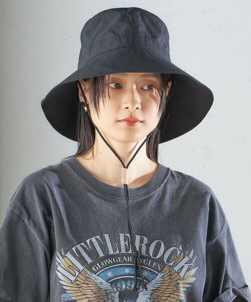 SHIPS（シップス）の「perah:ヌメ革 ストッパー付 ワイド ハット ◇（ハット・レディース・ブラック/ライトブルー/キャメル・ONE SIZE）」の10枚目の写真