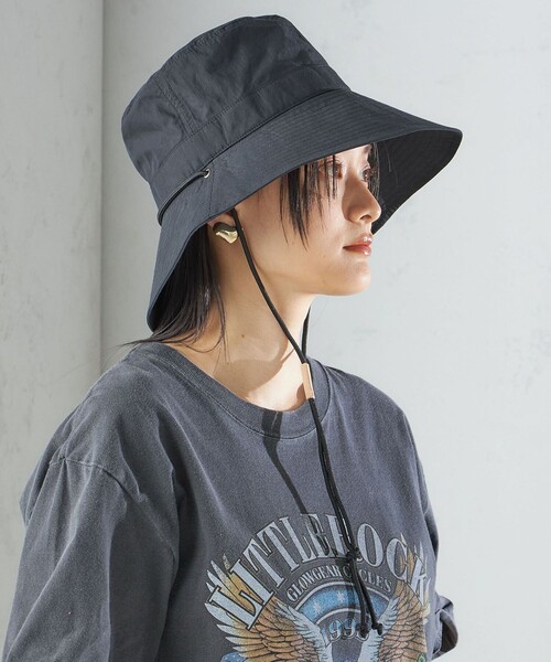 SHIPS（シップス）の「perah:ヌメ革 ストッパー付 ワイド ハット ◇（ハット・レディース・ブラック/ライトブルー/キャメル・ONE SIZE）」の11枚目の写真