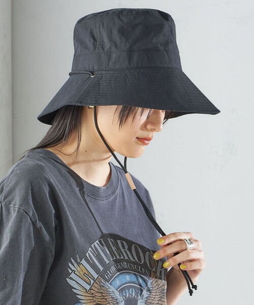 SHIPS（シップス）の「perah:ヌメ革 ストッパー付 ワイド ハット ◇（ハット・レディース・ブラック/ライトブルー/キャメル・ONE SIZE）」の12枚目の写真