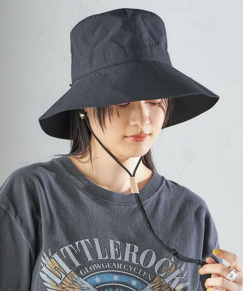 SHIPS（シップス）の「perah:ヌメ革 ストッパー付 ワイド ハット ◇（ハット・レディース・ブラック/ライトブルー/キャメル・ONE SIZE）」の13枚目の写真